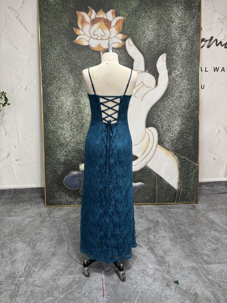 Peacock Blue Long Dress