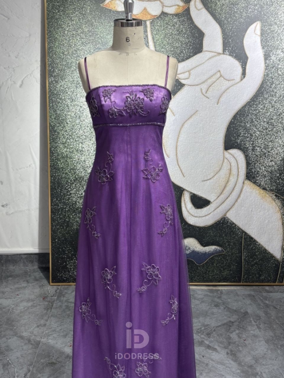 Sequined Purple Vintage 90s Party Dress - Retro Prom Gown | IdoDress Idodress Sequined Purple Vintage 90s Party Dress - Retro Prom Gown | IdoDress Idodress