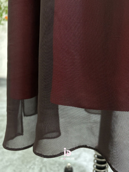 Black and Red Mesh Dress