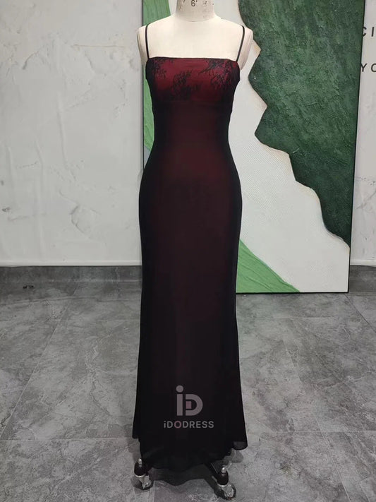 Vintage Black and Red Prom Dress