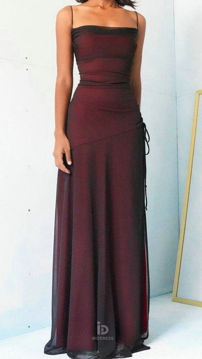 Spaghetti Straps 90s Prom Dress